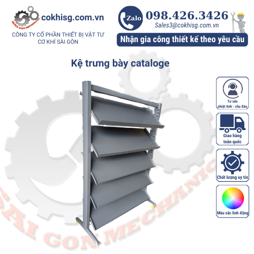 Kệ trưng bày cataloge| TBVT Cơ Khí Sài Gòn